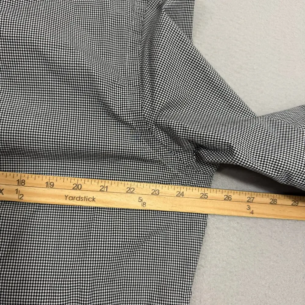Polo Ralph Lauren Button Down Shirt Men's Extra Large Black White Plaid Check